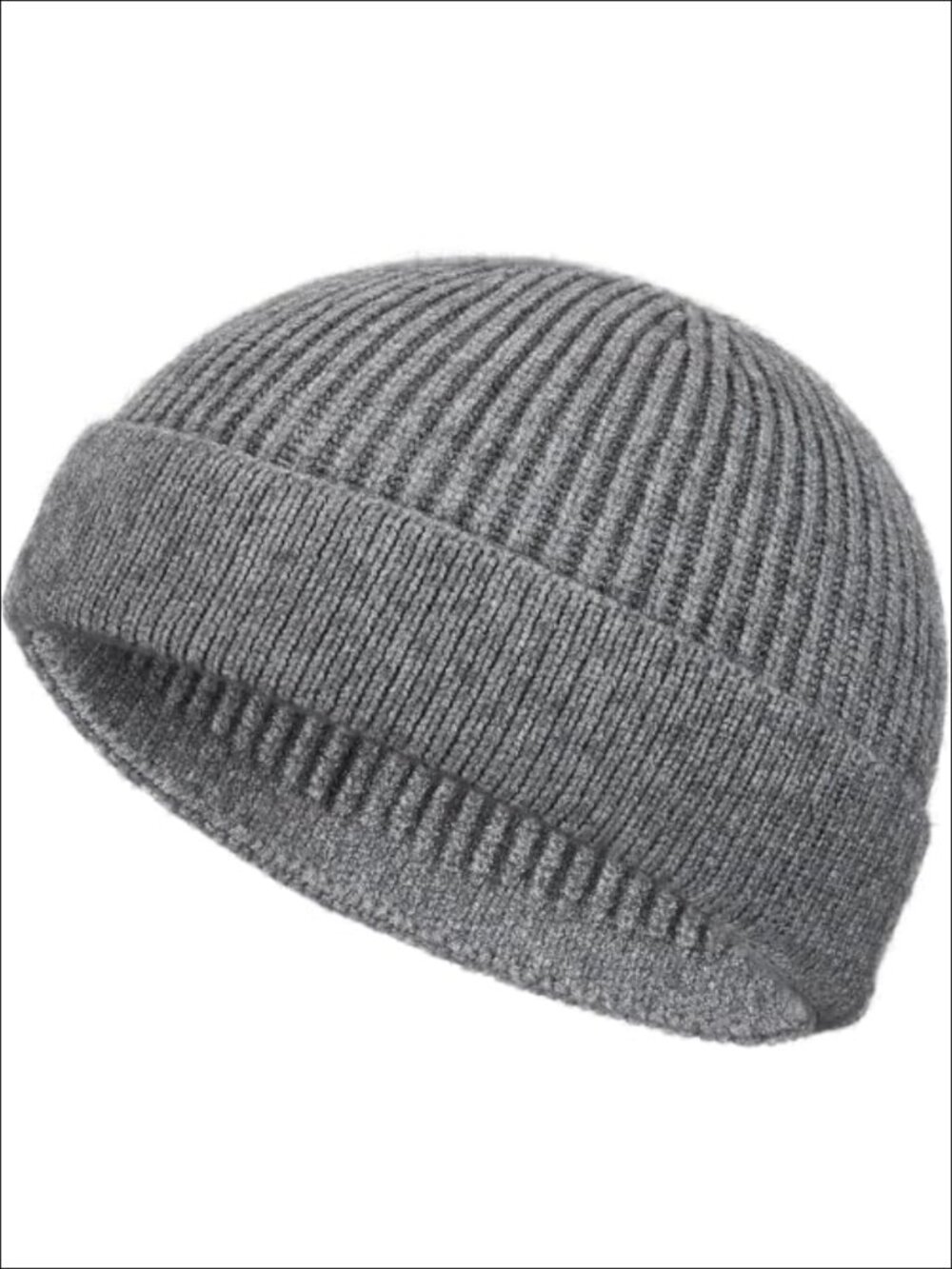 Wool Fisherman Beanie Thin Knit Winter Hat Skull Cap Men Women